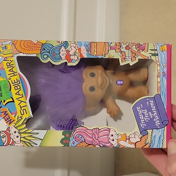 Vintage 1990's Purple Troll - New in Box - Picture 2 of 6
